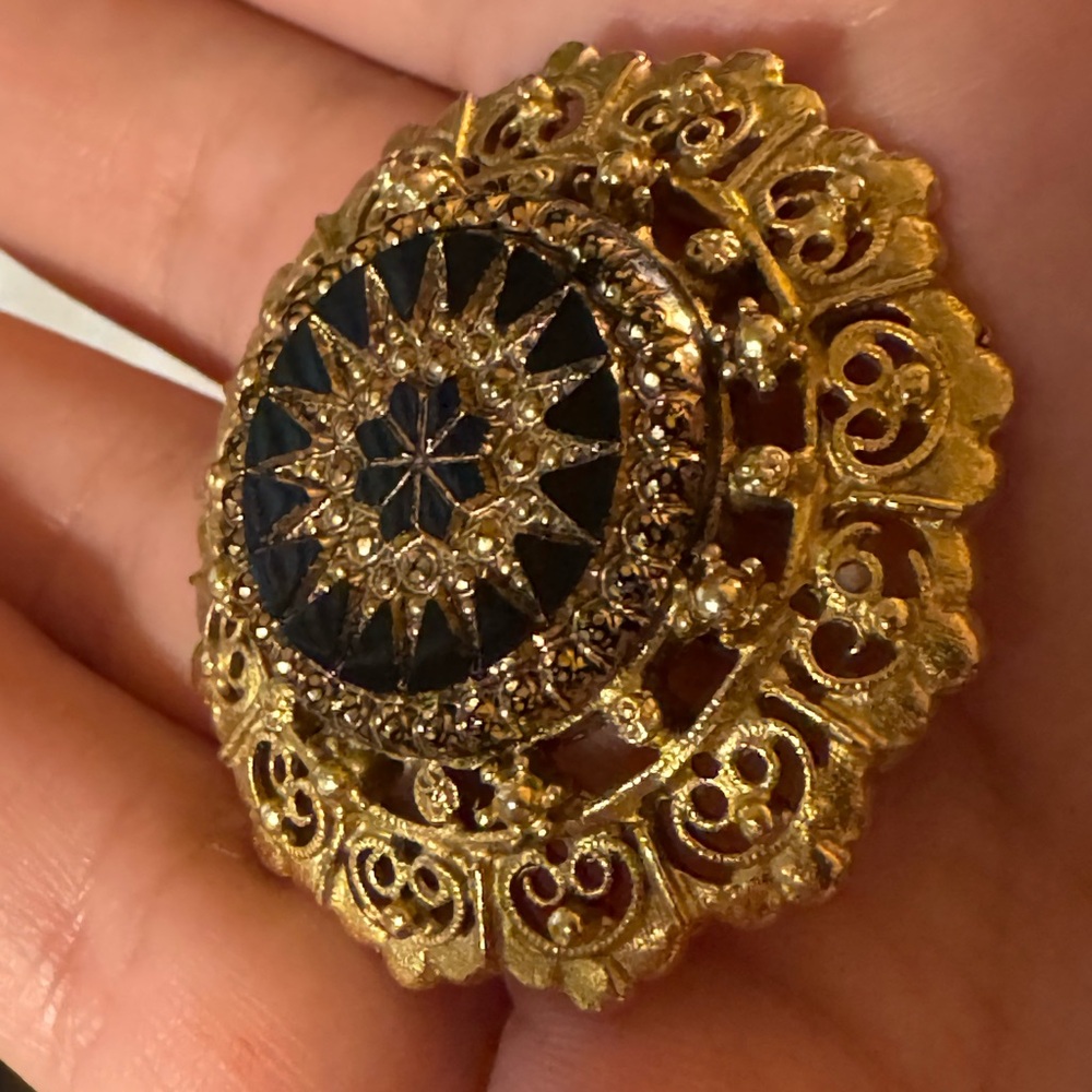 VTG Mourning Brooch - Picture 4 of 7